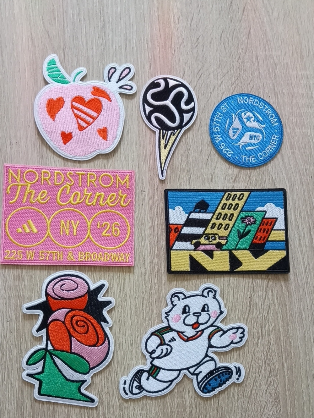 Nordstrom Pink, Blue, Green & Orange Home Design Sticker Patch Set #1